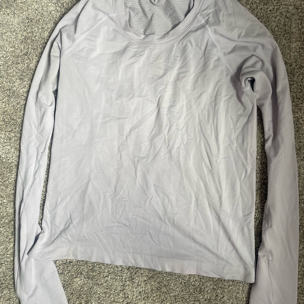 lululemon athletica Long Sleeve Crew Top in Light Lavender